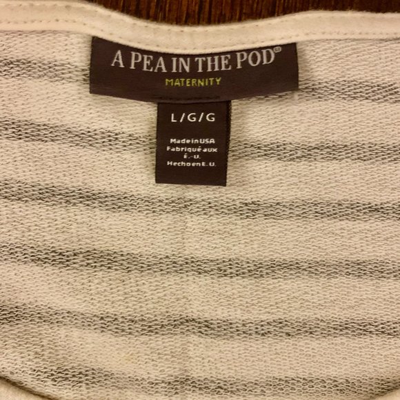 Striped Maternity Tee, L - Picture 2 of 6
